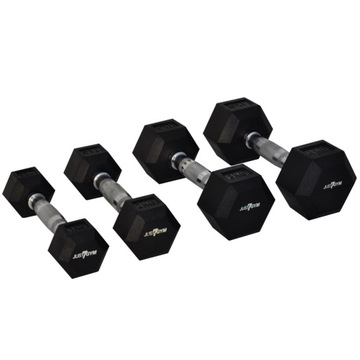 ШЕСТИГРАННАЯ Гантель, 22,5 кг, ШЕСТИГРАННАЯ РЕЗИНОВАЯ, ПОКРЫТАЯ JUST7GYM