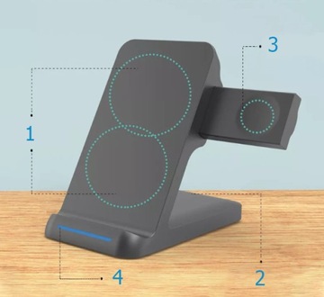 Беспроводное индуктивное зарядное устройство QI USB-C для Samsung s21 S20+ Buds Watch 15 Вт