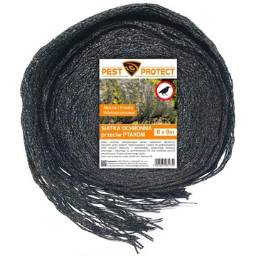 MOCNA PLECIONA SIATKA na PTAKI PEST PROTECT 8x8m