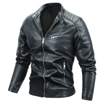 2023 NOWA MĘSKA KURTKA MOTOCYKLOWA SKÓRZANA SPORTOWA R.L-3XL