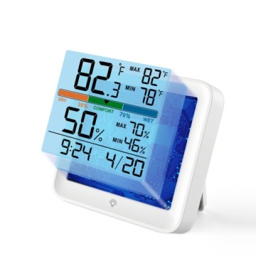 ТЕРМОМЕТР ГИГРОМЕТР ПОГОДНАЯ СТАНЦИЯ ЖК-ЧАСЫ В помещении