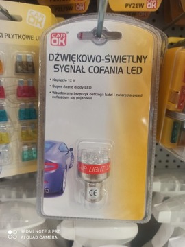 Sygnał świetlno dźwiękowy do cofania samochód wózek widłowy żarówka LED
