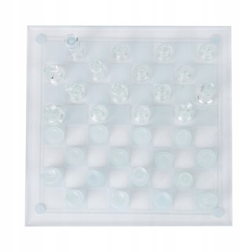 СТЕКЛЯННАЯ ШАХМАТНАЯ ДОСКА 25*25см