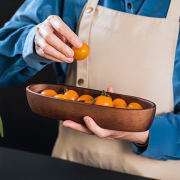 Деревянное сервировочное блюдо Лодка для суши для ресторана 25,5см х 8см