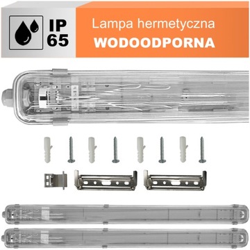 2x Oprawa Hermetyczna na świetlówki LED 1x150cm PS