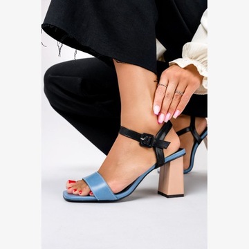 УДОБНЫЕ ЖЕНСКИЕ САНДАЛИИ НА ВЫСОКОМ КАБЛУКЕ, МОДНЫЕ 39