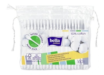 Patyczki Higieniczne PAPIEROWE Bella 160szt. BIO!