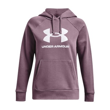 Bluza treningowa damska Under Armour Rival Fleece Big Logo purple/white L