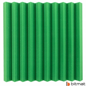 Акустическая панель-клин, зеленая, 50х50х5см, эхо, реверберация, редукция, треугольник