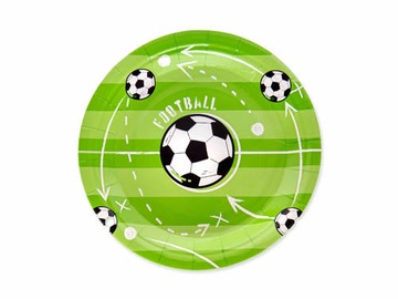 Talerzyk papierowy Football Piłka nożna., 6 szt.