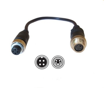 Adapter redukcja DAC-014 4-PIN/miniDIN 4-PIN do monitora kamery cofania
