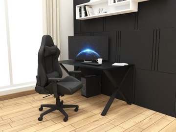 ИГРОВОЙ КОМПЬЮТЕРНЫЙ СТОЛ ДЛЯ ГЕЙМЕРОВ 120X60 LOFT X МЕТАЛЛИЧЕСКИЕ НОЖКИ НА ВЫБОР