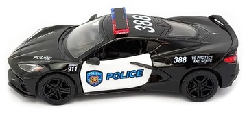 АВТОМОБИЛЬ АВТОМОБИЛЬ МЕТАЛЛ КОРВЕТ 2021 ПОЛИЦИЯ МЕТАЛЛ МОДЕЛЬ АВТОМОБИЛЯ KINSMART