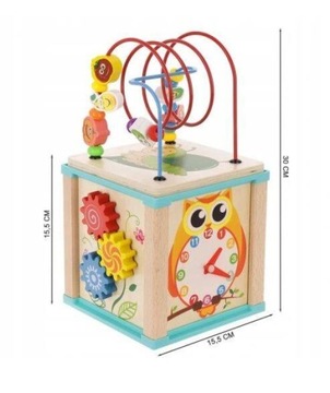 ДЕРЕВЯННЫЙ РАЗВИВАЮЩИЙ КУБИК ДЛЯ ДЕТЕЙ МОНТЕССОРИ