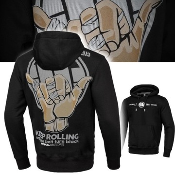 PITBULL WEST COAST BLUZA MĘSKA Z KAPTUREM KEEP ROLLING CZARNA 3XL