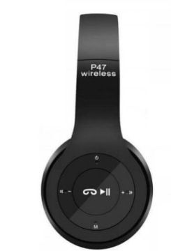 БЕСПРОВОДНЫЕ НАКЛАДНЫЕ НАУШНИКИ BLUETOOTH P47 MP3
