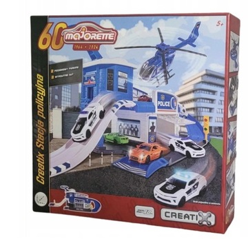MAJORETTE CREATIX STACJA POLICYJNA DUŻY ZESTAW 2 POZIOMOWY PARKING