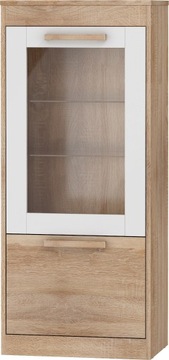 meble EMAX 25 regał N1DW sonoma jasna / biały poł.