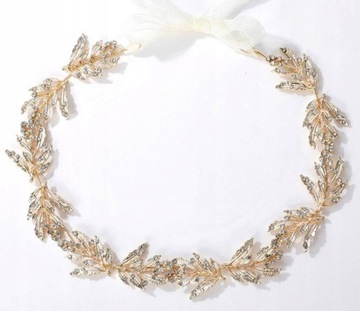 Свадебная корона, диадема, золотой венок, стразы