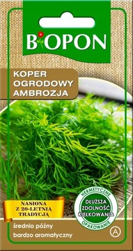 KOPER OGRODOWY AMBROZJA NASIONA 4G BIOPON ŚREDNIO PÓŹNY