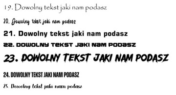 Наклейка с любым текстом, персонализированная, различные шрифты, высота 4 см.