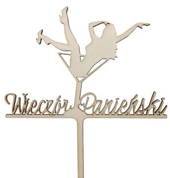 Topper na Wieczór Panieński z kobietą w kieliszku