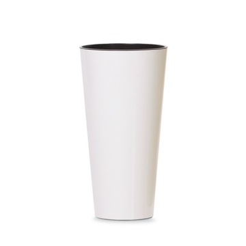 Doniczka ozdobna biała Tubus Slim 47,6x25cm 15,6L