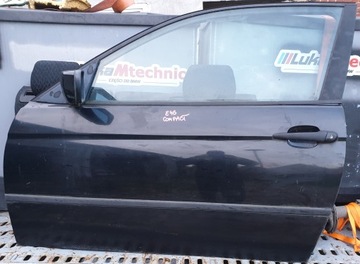 LEWE DRZWI BMW E46 COMPACT - CZARNE GOŁE