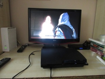 KONSOLA SONY PS3 SLIM 160GB CECH-2504A GRY PADY KAMERKA BDB STAN