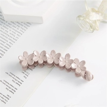 Fashion Solid Color Flower Banana Hair Clips
