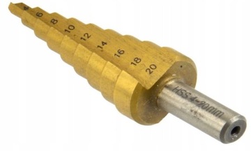 WIERTŁO STOŻKOWE STOPNIOWE HS TYTAN 4-20mm WIERTŁA