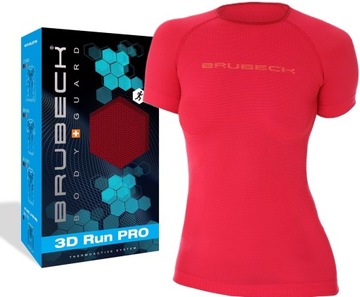 BRUBECK 3D PRO RUN T-SHIRT ODDYCHAJĄCA DOPASOWANA KOSZULKA DO FITNESSU -S