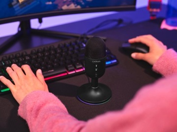 USB-ИГРОВОЙ МИКРОФОН КОМПАКТНЫЙ ПК со светодиодной подсветкой RGB PS5 ПОТОКОВЫЙ ПЕРЕКЛЮЧАТЕЛЬ