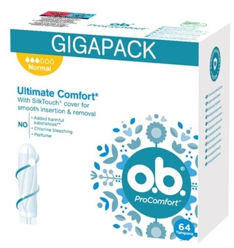 OB PROCOMFORT DLA WYJĄTKOWEGO KOMFORTU NORMAL 64 SZTUKI DE