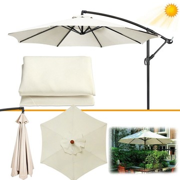 Poszycie wymienne materiał parasola ogrodowego 6 ramion 300cm - Hermaxpro