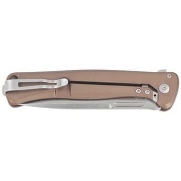 Nóż składany LionSTEEL SKinny Stonewash MagnaCut Earth Alu Brown Micarta