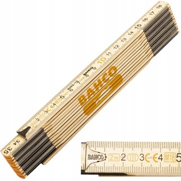 BAHCO WR2-12 MIARA SKŁADANA Z DREWNA BRZOZOWEGO