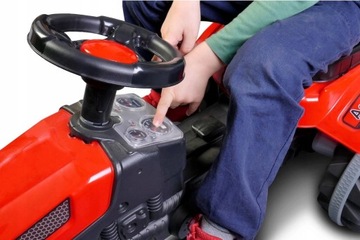 Педальная педаль Pilsan для езды на тракторе с рулевым колесом, красная 07321