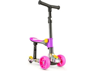 ТРЕХКОЛЕСНЫЙ СКЛАДНОЙ БАЛАНСОВЫЙ САМОКАТ 2 В 1 LED