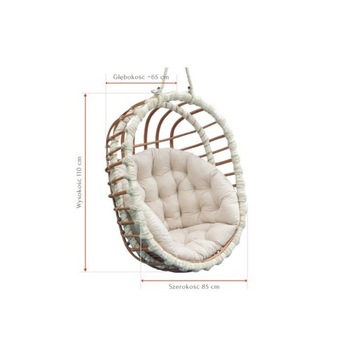 ПЛЕТЕНЫЙ ПОДВЕСНОЙ СТУЛ + КАРКАС + ПОДУШКА С УЗОРОМ