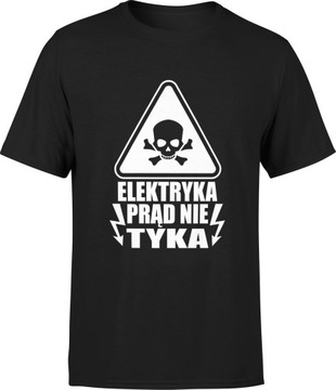 PREZENT DLA ELEKTRYKA ELEKTRYK KOSZULKA MĘSKA R. S T-SHIRT MĘSKI TSHIRT