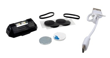 Stroboskopy LED RGB białe, niebieskie, czerwone do dronów, rowerów
