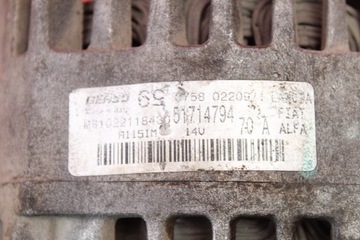 ALTERNÁTOR 51714794 FIAT PUNTO 2 II 1.2 8V 60 KM 03-09