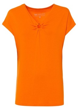 B.P.C t-shirt pomarańczowy z dekoracyjnym pierścieniem 44/46.