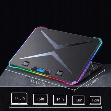 ПОДСТАВКА ОХЛАЖДАЮЩАЯ ПОДСТАВКА RGB ДЛЯ НОУТБУКА