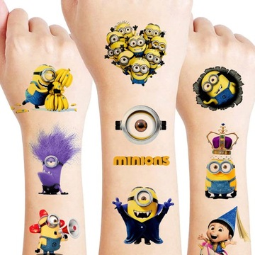 NAJLEPSZE TATUAŻE ZMYWALNE DLA DZIECI DZIECIĘCE MINIONKI DLA DZIECI WZORY