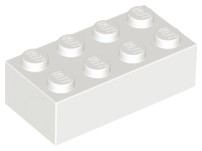 LEGO 3001 Brick Klocek Cegła 2x4 Biały 10 szt