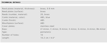 Penta HARP C minor - harmonijka ustna skala bluesowa C HOHNER