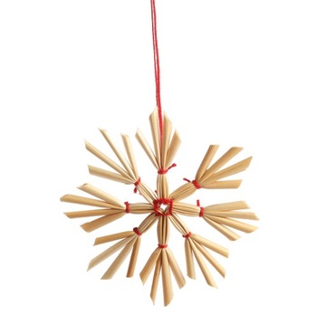 Komplet 16 zawieszek ze słomy 6cm dekoracja