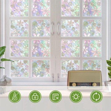 prywatności , Rainbow Window Clings, 3D